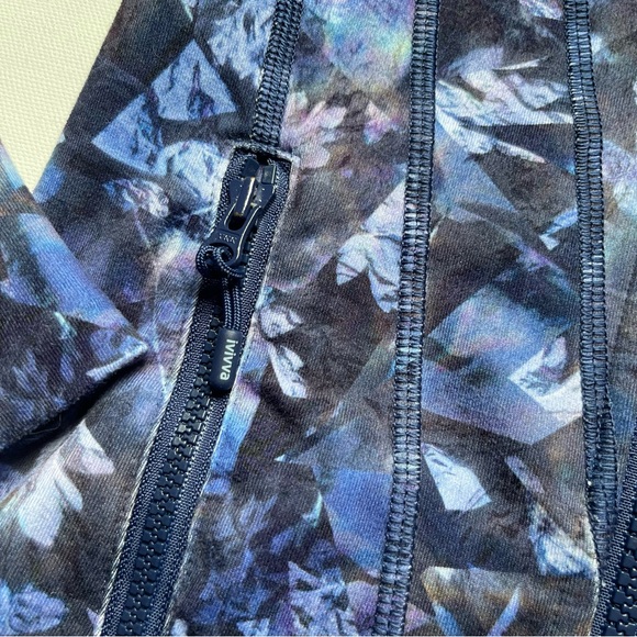 Ivivva Lululemon Perfect Your Practice Jacket Zip Up Blue Abstract Floral Size 7 - Picture 2 of 4